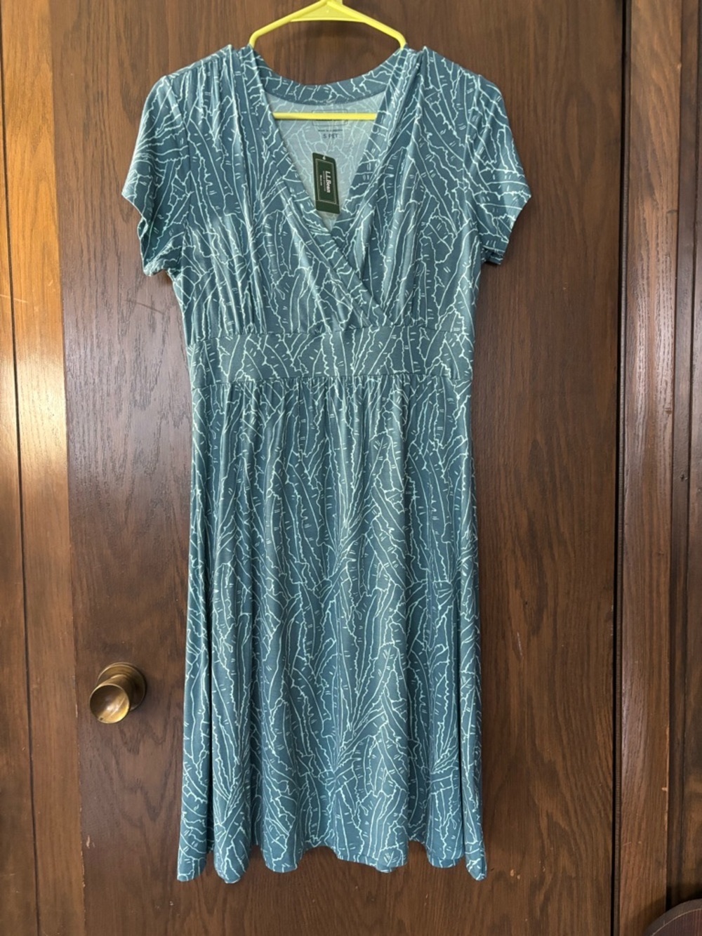L.L.Bean Women's Summer Knit Dress in a Short-Sleeve Print